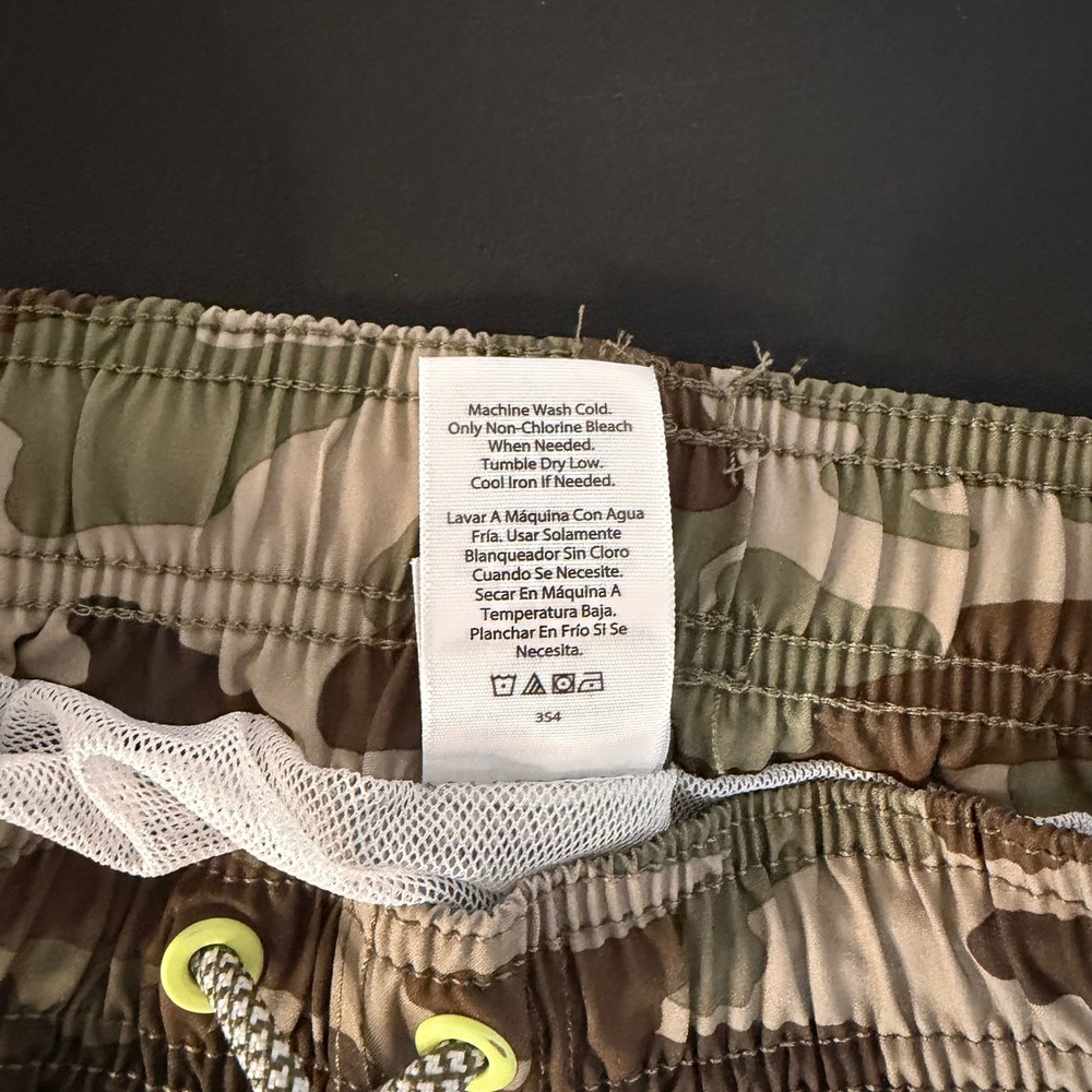 Wonder Nation Swim Trunks Boys Size 8 Dinosaur and Camo 2 Pack Set - Picture 9 of 9